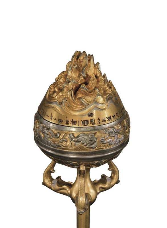 鎏金银竹节铜熏炉的“仙山”想象