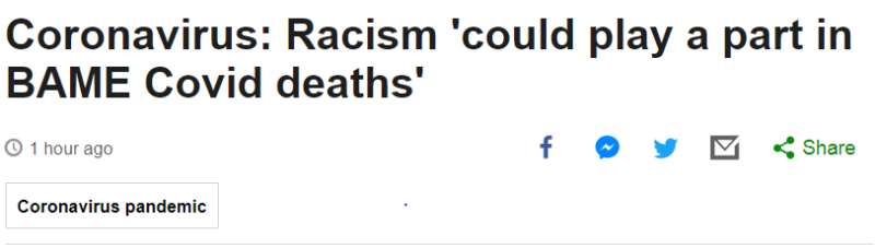 英媒：报告显示种族主义和社会不平等使疫情对少数族裔人群的影响更大