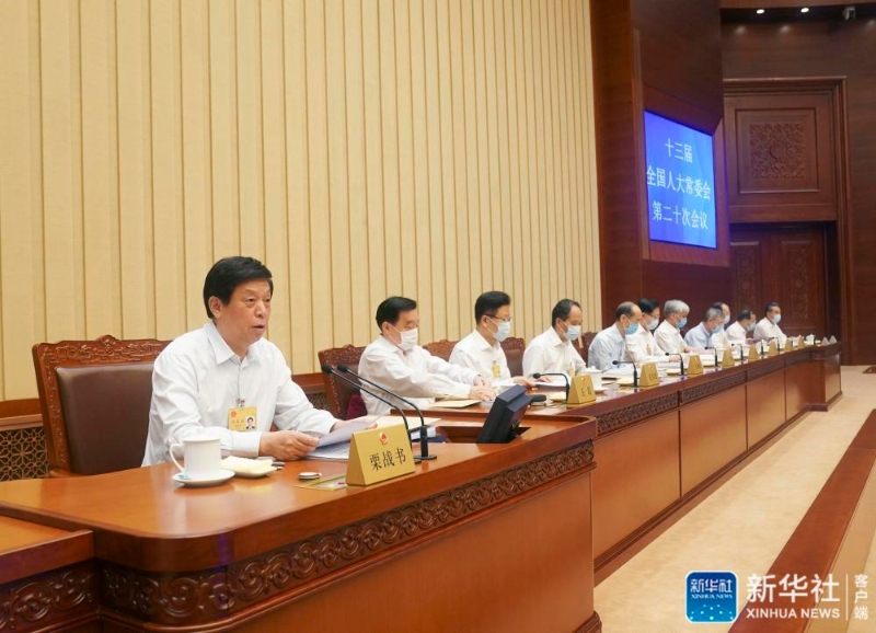 十三届全国人大常委会第二十次会议继续审议香港特别行政区维护国家安全法草案等
