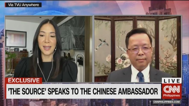 中国驻菲律宾大使黄溪连：美国炫耀武力干涉南海问题 挑衅搅局意图一目了然