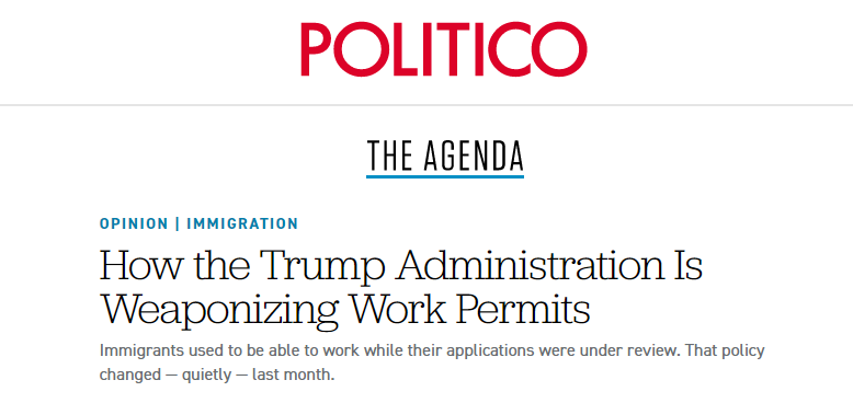 真相丨特朗普政府频对移民“踩刹车” 移民新规被批“将工作许可武器化”