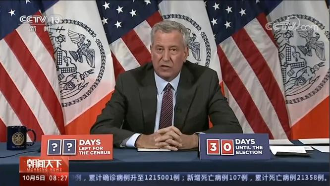 纽约市长：计划重新关闭9个疫情严重邮编区域的情严非必要行业及学校