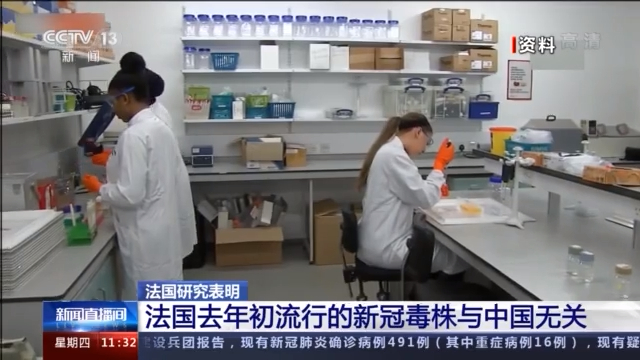 法国研究所：法国去年初流行的新冠毒株与中国无关