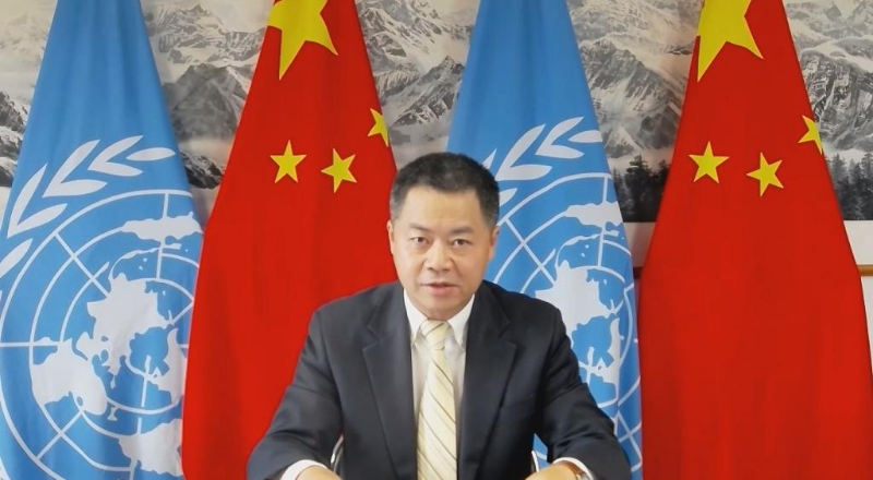 中国代表在人权理事会指出美国等西方国家种族灭绝罪行