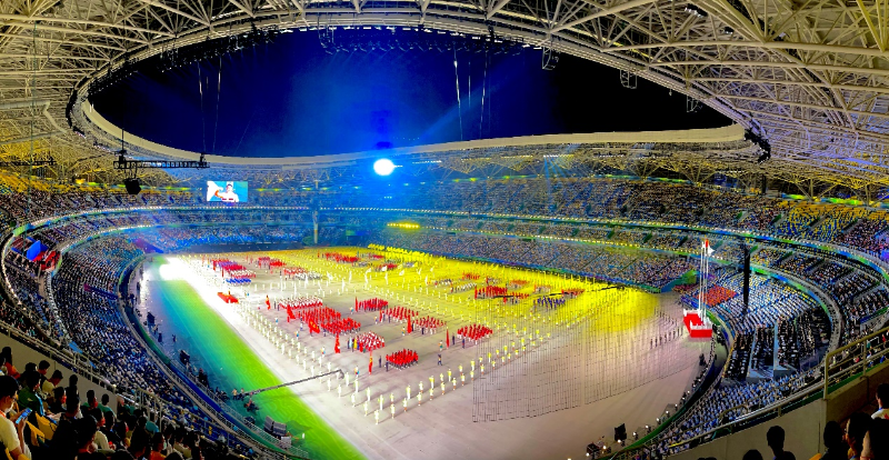 十四运会开幕式在西安奥林匹克体育中心体育场上演。