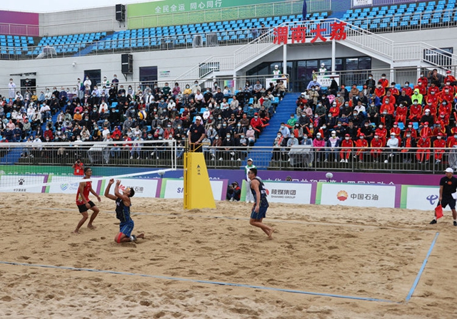 十四运会沙滩排球项目赛在陕西省大荔县圆满收官。