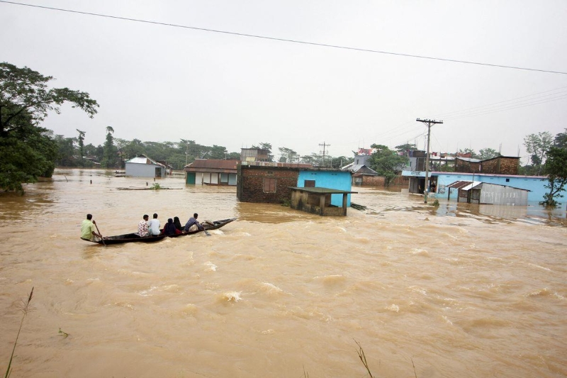 孟加拉国洪水灾害已经造成68人死亡