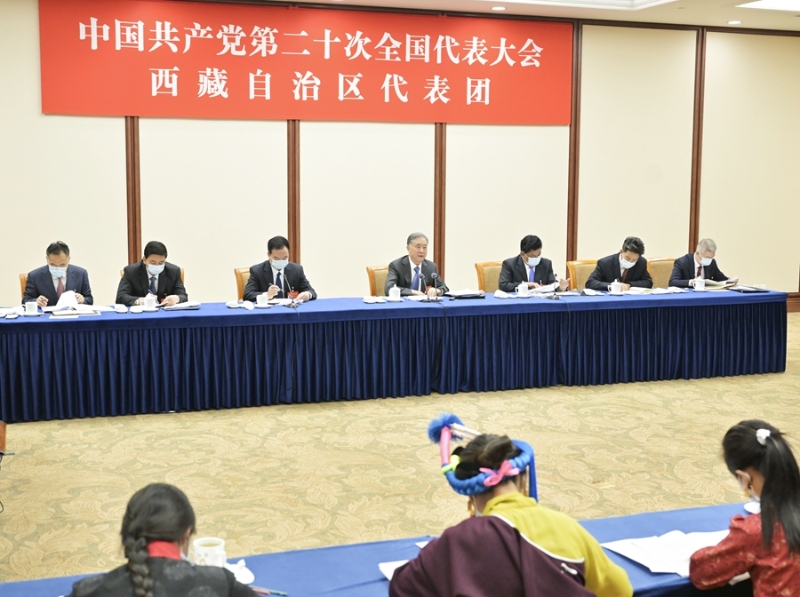 汪洋参加党的二十大西藏代表团讨论时强调 锚定目标任务 广泛凝心聚力 为全面建设社会主义现代化国家团结奋斗