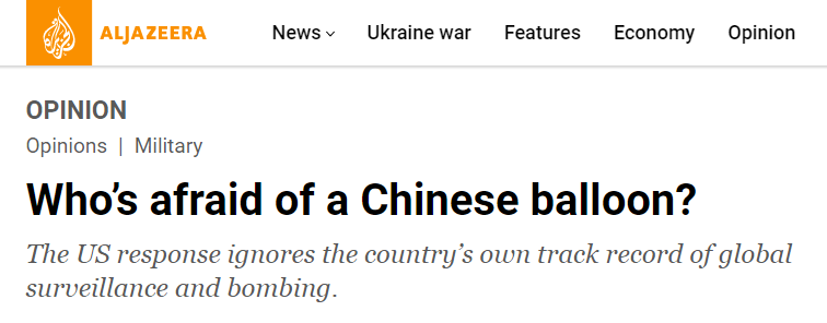 【世界说】外媒：美国借“气球”抹黑中国，却忘了自己在全球监视和轰炸的历史