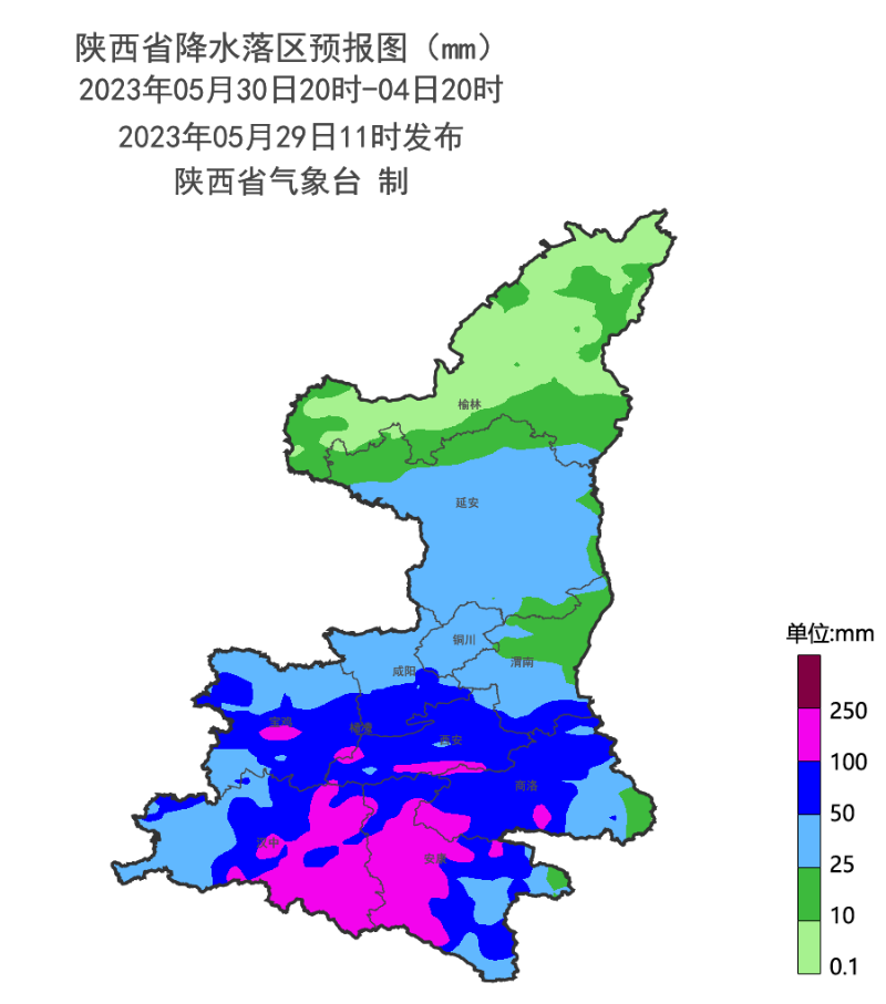 5月31日-6月4日陕西省低温阴雨持续 需关注对麦收区不利影响