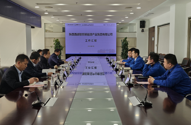 亢振峰与陕汽控股集团负责同志座谈交流。